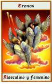 tarot angeles Trono masculino y femenino